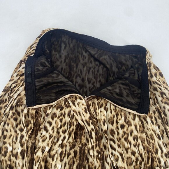 J. Crew Womens Skirt Size 10 Pleated Leopard Midi - Picture 9 of 9